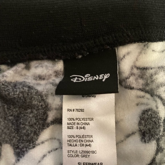 Disney Mickey Mouse legging  pajama bottoms tie string with glitter - Picture 3 of 5